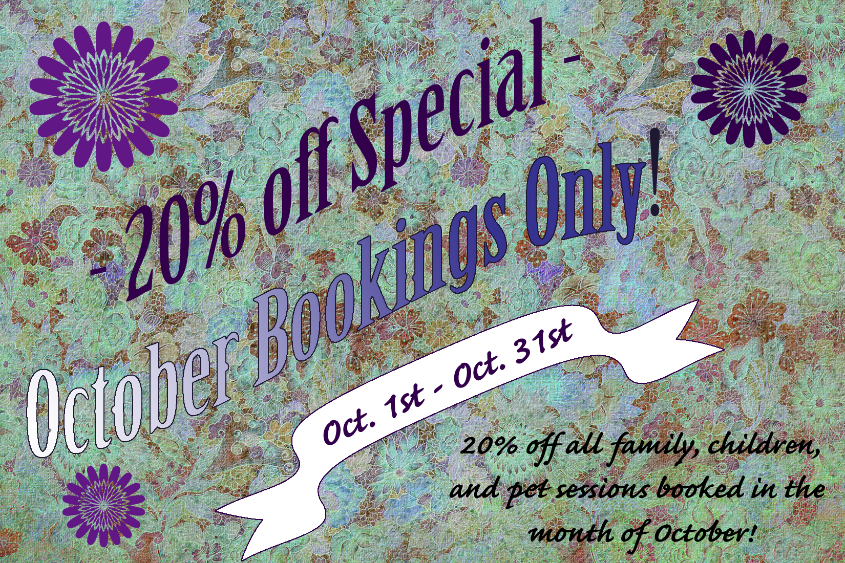 October Special! – 20% Off Family Sessions