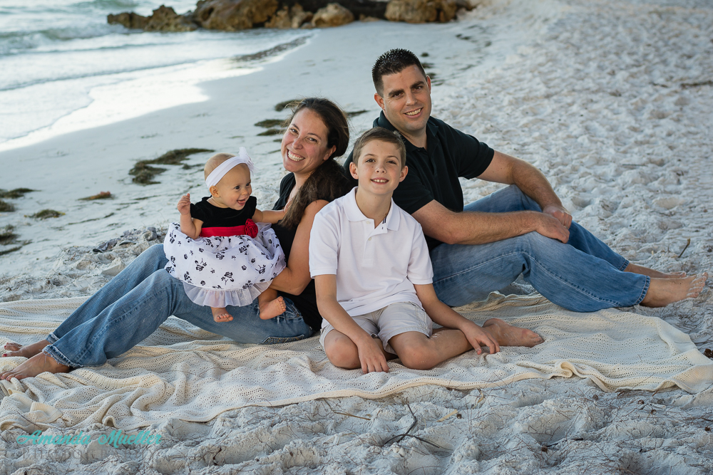 Christmas Beach Family Photo Shoot