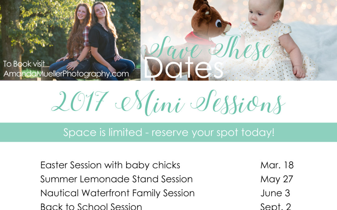 2017 Mini Session Schedule